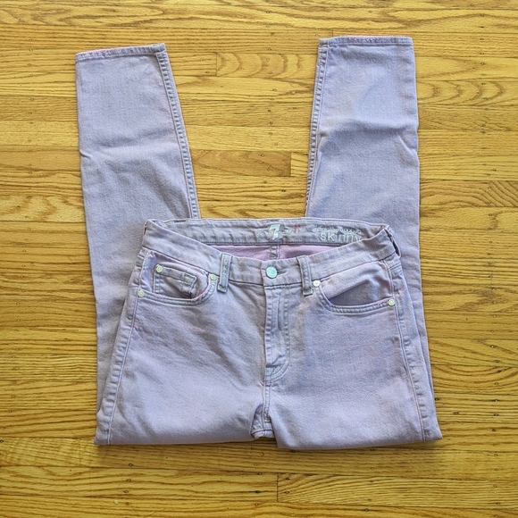 7 For All Mankind The Mid Rise Cropped Skinny Jean - Picture 3 of 5